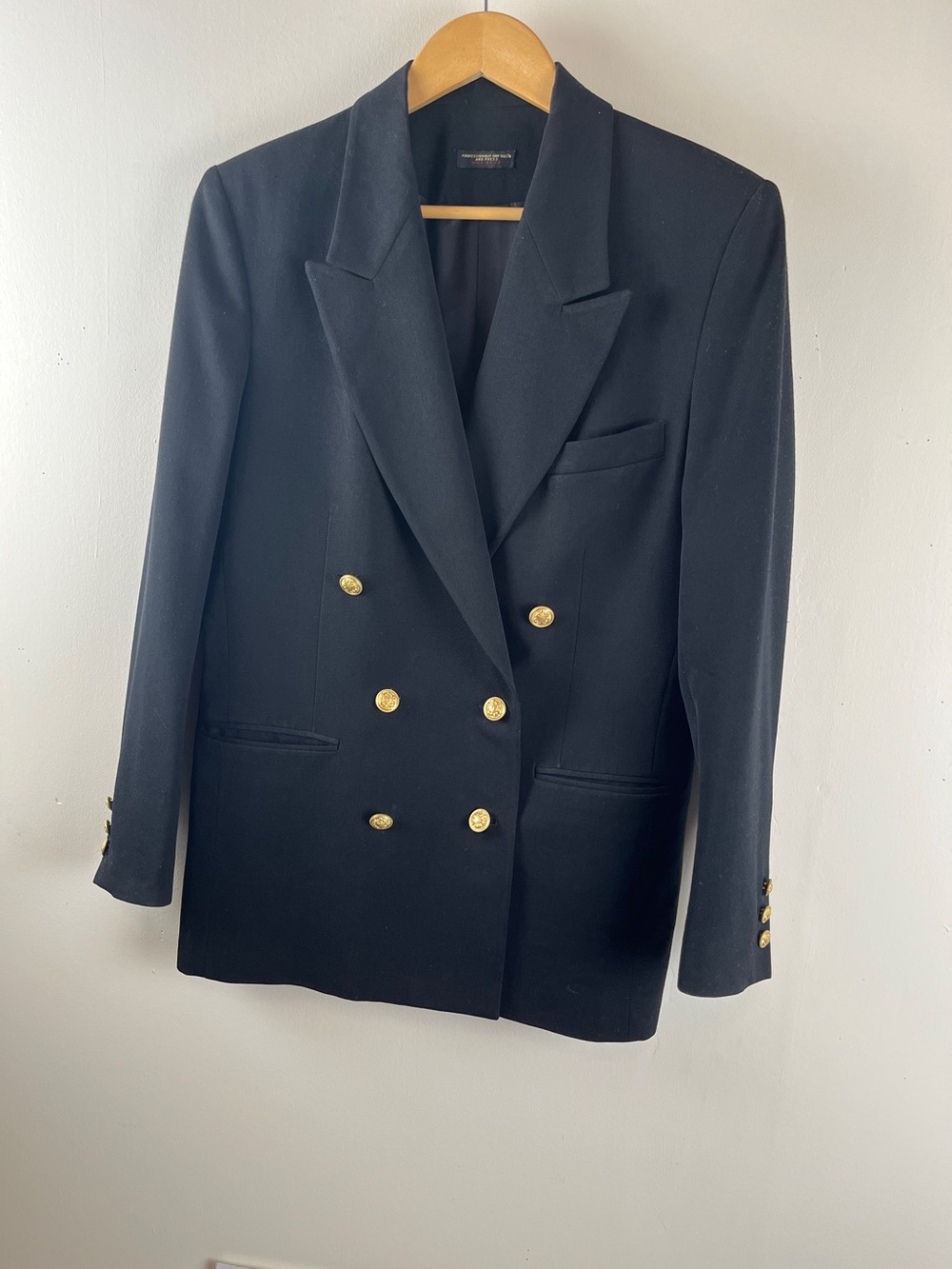 Vintage Regent Clothes Double-Breasted Navy Blazer
